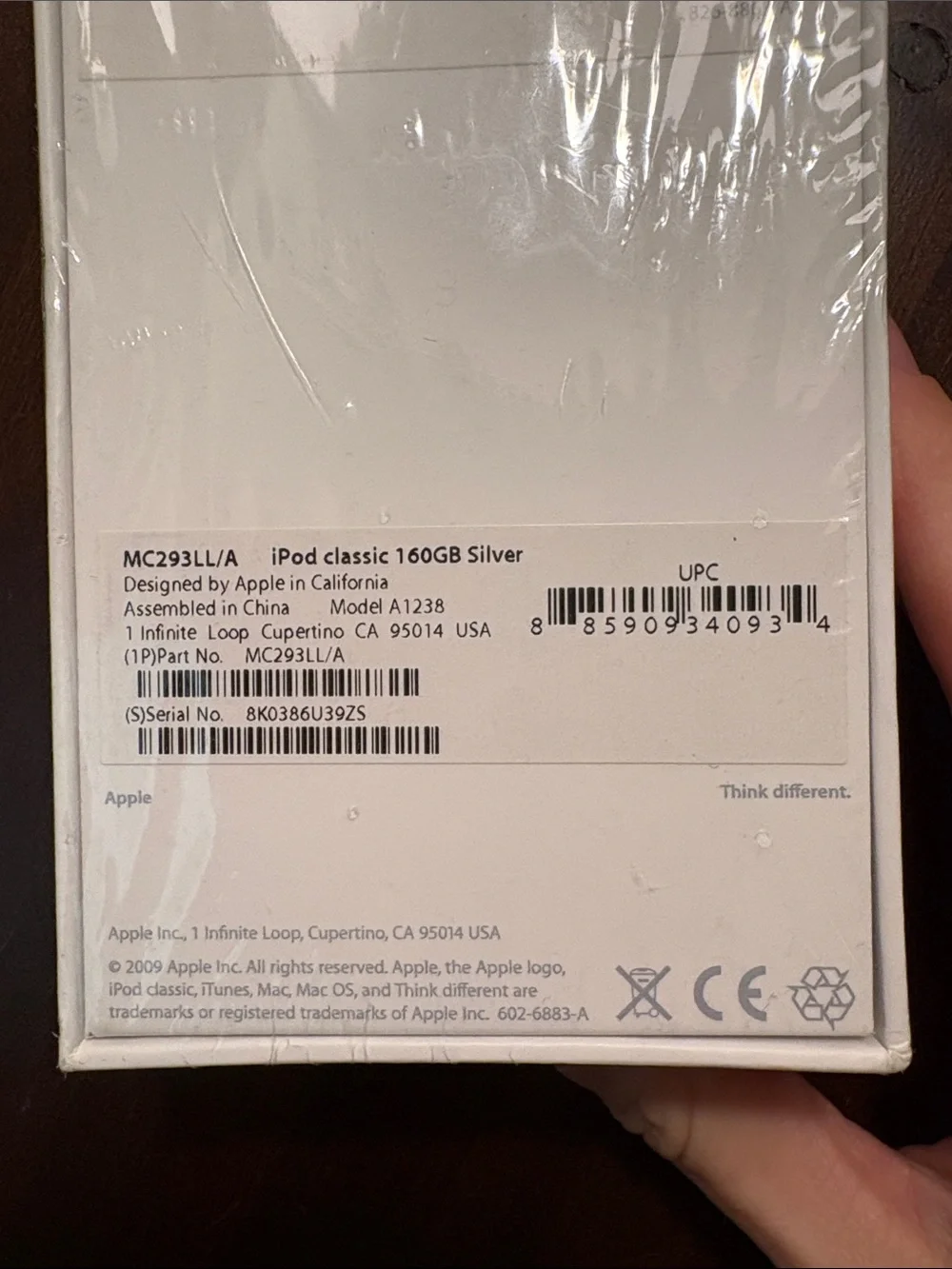 FACTORY SEALED Apple iPod Classic 160GB Silver 7th Gen MC293LL/A RARE